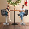 Bar Stools, PU Leather Adjustable Swivel Barstools, Kitchen Counter Height, Set of 2/4