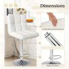 Bar Stools, PU Leather Adjustable Swivel Barstools, Kitchen Counter Height, Set of 2/4