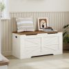 product-fancy-e15cf366-9268-455c-9ef0-94f5bad2d184 Storage Chest, Trunk, And Wooden Bench - a 39.4" Lift-Top Organizer Featuring Two Safety Hinges, Perfect for Shoes in The Entryway, Bedroom, Or Living Room, Available in White, Rustic Brown, And Black/Greige, Storage Boxes for Organizing