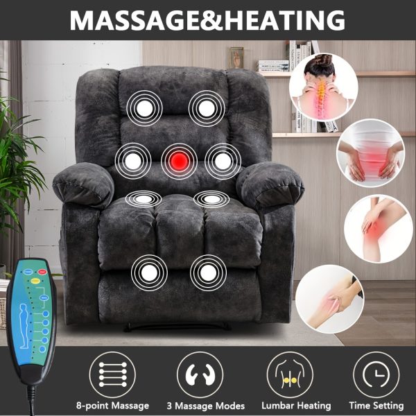 product-fancy-e8ac4c79-725b-4386-86bd-9f48a04864c0 Oversized Manual Massage Recliner Chair for Elderly & Adults, Heavy Duty Fabric Living Room Sofa with Heat, Vibration, USB Port, Remote Control, and Thickened Padded Seat