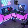 product-fancy-ea09f175-e19b-4137-8e29-748be84a9226 Mr IRONSTONE 51 Inch L-Shaped Gaming Desk with Display Stand-like Top (Compatible with PC/Laptop/Tablet) - Heavy-Duty Metal Frame & X-Legs, Easy Assembly Computer Table for Home Office, Esports Setup, Corner Desk, No Wood, Black (Game