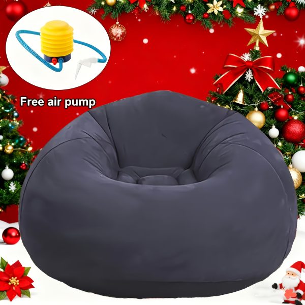 One Large Bean Bag Chair, Inflatable Lounge Chair, Soft And Comfy, Perfect for Outdoor Use, a Relaxed Seating Option, Tatami-Style Chair, Sofa Cover, Lazy Sofa, Round Single Sofa Ideal for Living Rooms, Office Breaks, And Outdoor Picnics Or Camping.