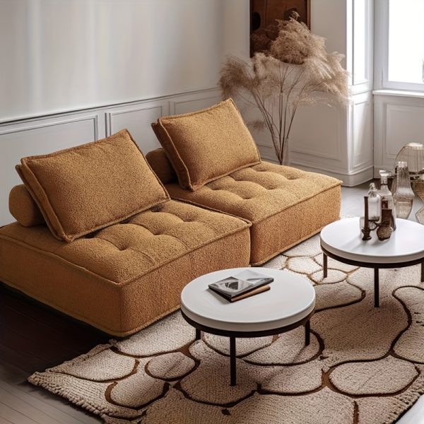 Memory Sponge Leisure Lounge Chair | Indoor Fabric Sofa, Lazy Sofa, Futon, Non-Wood Material, Italian Style, Polyester Upholstery, Pillow-Back, Suitable for Various Room Types, No Electricity Required, Brand: Yikadan