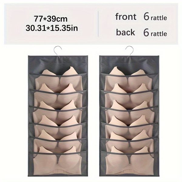 文胸收纳包，旅行收纳包、衣物保护袋，内衣收纳挂袋内裤收纳挂袋布艺寝室整理神器宿舍衣服袜子袋墙上悬挂式
