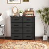 product-fancy-fec6be36-7f18-4f71-85de-43c7831cd54c Black/Grey/Nature 5/8/9 Fabric Drawers Dresser For Bedroom, Storage Drawers, Chest Organizer Units With Wooden And Steel Frame Top For Bedroom, Living Room, Closet, Living Room, Entryway