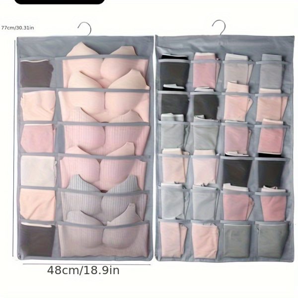 文胸收纳包，旅行收纳包、衣物保护袋，内衣收纳挂袋内裤收纳挂袋布艺寝室整理神器宿舍衣服袜子袋墙上悬挂式