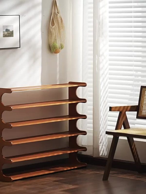 1个【竹制鞋架】圣诞礼物竹制鞋架 | 木纹装饰鞋柜，可收纳6/15/24双鞋，易于组装，节省空间 | 3/5/6层鞋架置物架，适用于玄关、入口、客厅、卧室、车库