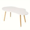 Small Coffee Table in Mid Century Modern Style, Minimalist Design, Cloud-Shaped, Suitable for Living Rooms, Dining Areas, And Outdoor Spaces