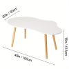 Small Coffee Table in Mid Century Modern Style, Minimalist Design, Cloud-Shaped, Suitable for Living Rooms, Dining Areas, And Outdoor Spaces