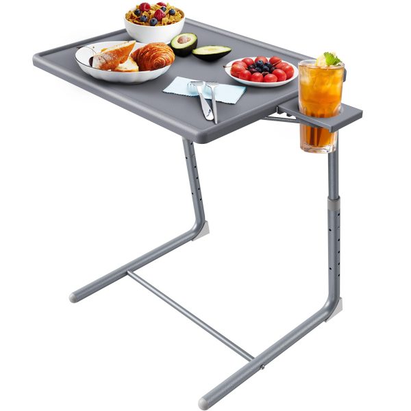 1/2包可调节折叠桌 - 折叠托盘，6种高度和3种倾斜角度设置，非常适合餐厅使用