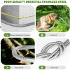 product-open-96a751dd82fc49c98a634c5d041d5bd3-goods Heavy Duty 100ft/ 50ft Stainless Steel Water Hose with 10 Function Nozzle - Pet Safe High Garden Water Hose, Car Wash Water Hose, No Need to Worry About Pressure, Bend or Stretch, Durable and Break Resistant, with Portable and Wrap-Free Design