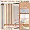 No Drill Room Divider Curtain Rod - Heavy Duty Adjustable Freestanding Partition with Tension Mount (No Drilling Required) - Frame Suitable for Apartments, Offices, Dorms - Easy Install/Remove, Height 4-10ft, Width 28-114in (Black/White)