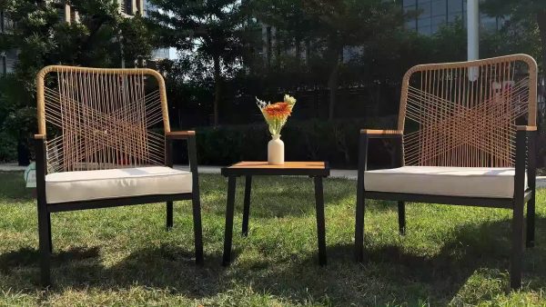 [Rattan Dining Chair Set] Outdoor Rattan Dining Chair Set of 2/4, Wide Outdoor Rattan Chair with 21-Inch Seat Width, Ergonomically Curved Backrest, Removable Cushion, Suitable for Patios, Lawns, Gardens, Backyards, Poolside, Balconies, and Other Spaces, Rattan Patio Chair