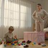 3-Grid Storage Organizer, Extra-Large Foldable Sturdy Basket with Mesh Pockets, 40 Inches Size, Pink Purple Grey Kids Container, Holiday Gift for Multi-Scene