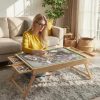 This Foldable Block Game Table Features Multiple Smoothly Sliding Drawers That Are Unlikely to Slip Or Fall Out. with Ample Surrounding Storage, It Can Be Placed Anywhere, Including The Living Room, Bedroom, Or on a Rug