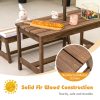 local-goods-image-1f14f500aa0-c62ed027-35cd-4ed9-99ea-68795428eb10 Costway Kids Picnic Table Set, Wooden Kids Outdoor Furniture with Umbrella, Sponge Cushions, Kids Rectangular Activity Table and Benches for Outdoors, Accommodate 4 Children
