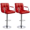 local-goods-image-1f14f500e60-4bb7fb19-1eef-4ac6-a3c7-ccc4f698eb93_3000x3000 Costoffs 2pcs PU Leather Bar Stools Adjustable Swivel Stools Kitchen Chairs with Large Steel Base, Backrests & Footrest for Dining Room, Kitchen Island, Home Bar Counter, Christmas Gift