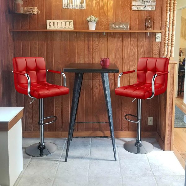 local-goods-image-1f14f500e60-e175098d-dc2f-4388-aebf-7c85b61693e3_1600x1600 Costoffs 2pcs PU Leather Bar Stools Adjustable Swivel Stools Kitchen Chairs with Large Steel Base, Backrests & Footrest for Dining Room, Kitchen Island, Home Bar Counter, Christmas Gift