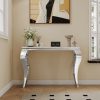 local-goods-image-1f23586f20-0d72c77a-6d0b-478b-b947-f9f31dcbb2d0_2000x2000 47in Marble Console Table with S-Shape Stainless Steel Legs, Modern Rectangular Faux Marble Entry Table, Sofa Accent Table for Living Room, Entryway, Hallyway, Entrance