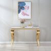 local-goods-image-1f23586f20-22ab79e8-a8b5-41d1-adaf-a235674c8462_2000x2000 47in Marble Console Table with S-Shape Stainless Steel Legs, Modern Rectangular Faux Marble Entry Table, Sofa Accent Table for Living Room, Entryway, Hallyway, Entrance