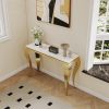 local-goods-image-1f23586f20-2984aa6e-2ac6-41af-a66c-b3500e70fbca_2000x2000 47in Marble Console Table with S-Shape Stainless Steel Legs, Modern Rectangular Faux Marble Entry Table, Sofa Accent Table for Living Room, Entryway, Hallyway, Entrance