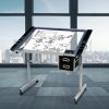 local-goods-image-1f79703440-c92b5594-d3d2-42a7-beca-08953caef3b4_1000x1000 Costoffs Adjustable Drawing Craft Table, 41" Glass Art Desk on Wheels with Storage Drawers for Artists & Home Office, Versatile Rolling Drawing Station, Christmas Gift