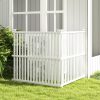 COSTWAY Air Conditioner Fence Panel, 45" x 45" Privacy Screen with Metal Ground Stakes, No Dig Trash Can Enclosure for Outside, Vinyl Pool Equipment Enclosure for Garden, Patio & Porch, White (Pack of 2)