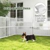 COSTWAY Air Conditioner Fence Panel, 45" x 45" Privacy Screen with Metal Ground Stakes, No Dig Trash Can Enclosure for Outside, Vinyl Pool Equipment Enclosure for Garden, Patio & Porch, White (Pack of 2)