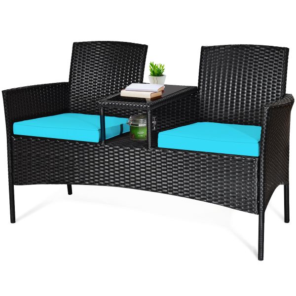 local-goods-image-1fad18c0c8-0338cf3f-0143-47ff-8911-4212d9289636 COSTWAY Patio Rattan Conversation Set Seat Sofa Cushioned Loveseat Chairs Turquoise/Red/White