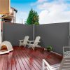 local-goods-image-1fee580fc0-30633ef4-56ab-4a95-b1eb-b708c6de821d_1000x1000 Costoffs 19.7 L x 6 H Side Awning Double Retractable Screen, Retractable Space Divider Waterproof & UV-Resistant for Patio/ Garden, Dark Gray