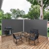 local-goods-image-1fee580fc0-50046415-f7c0-4f03-9a4e-b86394205e53_1000x1000 Costoffs 19.7 L x 6 H Side Awning Double Retractable Screen, Retractable Space Divider Waterproof & UV-Resistant for Patio/ Garden, Dark Gray