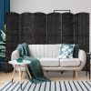 local-goods-image-1fee5834c0-38b2253e-4e31-4242-b4c4-7254ef55571c_1500x1500 Costway 6 Panel 6 Ft Tall Room Divider, Freestanding Wood Partition Room Divider Panel with Hand-Made Woven Paper Fiber, Room Dividers and Folding Privacy Screens for Bedroom, Small Space, Black/Brown