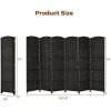 local-goods-image-1fee5834c0-886a6bcd-6ef4-477f-874b-350695b2fe24_1500x1500 Costway 6 Panel 6 Ft Tall Room Divider, Freestanding Wood Partition Room Divider Panel with Hand-Made Woven Paper Fiber, Room Dividers and Folding Privacy Screens for Bedroom, Small Space, Black/Brown