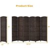 local-goods-image-1fee5834c0-89848947-cea8-47cd-8809-49fb47419553_1500x1500 Costway 6 Panel 6 Ft Tall Room Divider, Freestanding Wood Partition Room Divider Panel with Hand-Made Woven Paper Fiber, Room Dividers and Folding Privacy Screens for Bedroom, Small Space, Black/Brown