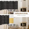 local-goods-image-1fee5834c0-b7130199-7b71-4cc6-a78d-e4da5b87c5e6_1500x1500 Costway 6 Panel 6 Ft Tall Room Divider, Freestanding Wood Partition Room Divider Panel with Hand-Made Woven Paper Fiber, Room Dividers and Folding Privacy Screens for Bedroom, Small Space, Black/Brown