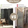 local-goods-image-1fee5834c0-fa3df15d-f0d1-41eb-a5e5-74091f088b99_1477x1477 Costway 6 Panel 6 Ft Tall Room Divider, Freestanding Wood Partition Room Divider Panel with Hand-Made Woven Paper Fiber, Room Dividers and Folding Privacy Screens for Bedroom, Small Space, Black/Brown