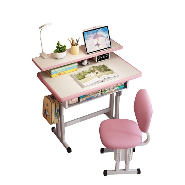 local-goods-image-2013f7755d8-1e26090d-e306-4407-b672-e64d55b7a833_4705x4705.jpeg.format Kids Desk and Chair Set, Height Adjustable Children Bedroom Study Desk, Can Directly for Drawing Desktop, Book Stand, Large Storage Drawer for Boys & Girls (Gray)