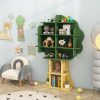 local-goods-image-20150c2214e-687273bc-3490-485b-8a75-a245b7d6a0ef COSTWAY Tree Bookcase for Kids, 6-Tier Toy Storage Organizer with Open Storage Shelves, Anti-Toppling System, Lovely Toddler Wooden Bookshelf for Kid's Room, Play Room, Nursery, Kindergarten