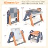 local-goods-image-20150c229ba-a3dc6000-bb95-40d7-80f2-558cce9b8ac9 COSTWAY 6-In-1 Art Easel, Folding Kids Easel w/ Reversible Building Block Tabletop, Hidden Storage Space & 4 Removable Storage Baskets, Table for Sand & Water Playing, Multi-Activity Table & Chair Set for Toddlers Aged 3 Years Old