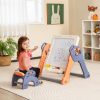 local-goods-image-20150c229ba-d942f4d6-0b2e-4797-a224-a1b411abbfa4 COSTWAY 6-In-1 Art Easel, Folding Kids Easel w/ Reversible Building Block Tabletop, Hidden Storage Space & 4 Removable Storage Baskets, Table for Sand & Water Playing, Multi-Activity Table & Chair Set for Toddlers Aged 3 Years Old
