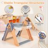 local-goods-image-20150c229ba-e1f04c1c-6459-4dfc-8015-4f461e451e08 COSTWAY 6-In-1 Art Easel, Folding Kids Easel w/ Reversible Building Block Tabletop, Hidden Storage Space & 4 Removable Storage Baskets, Table for Sand & Water Playing, Multi-Activity Table & Chair Set for Toddlers Aged 3 Years Old