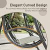 Tindell Porch Patio Swing With Adjustable Canopy, Swing With Stand, Outdoor Swings With armrests, Weather Resistant Steel Frame And PVC-Coated Polyester Fabric