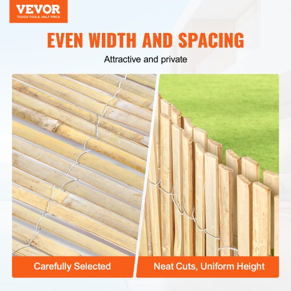 local-goods-image-20237f3a8a-097a2f52-cbc3-4c55-8a0e-b93abdc497f7_1600x1600.jpeg.format VEVOR Natural Bamboo Slat Screening Privacy Bamboo Slat Fence 6 ft H x 13/16 ft L