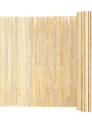VEVOR Natural Bamboo Slat Screening Privacy Bamboo Slat Fence 6 ft H x 13/16 ft L