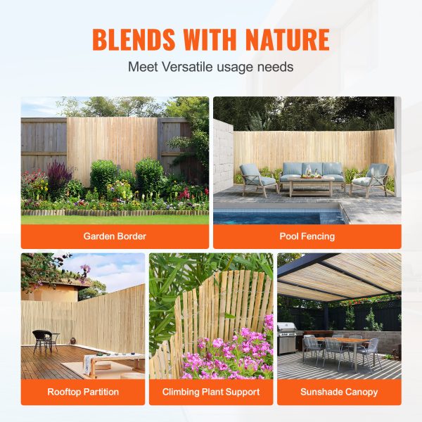 local-goods-image-20237f3a8a-ddc1654e-db42-4386-b8d5-5905db107c2a_1600x1600.jpeg.format VEVOR Natural Bamboo Slat Screening Privacy Bamboo Slat Fence 6 ft H x 13/16 ft L