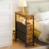 local-goods-image-20237f5034-47cd6908-7bae-46e8-af38-4d572e7318c9_1600x1600.jpeg.format WHONLINE Narrow End Table Living Room with Charging Station, Skinny Side Table with Fabric Drawers, Slim LED Nightstand for Bedroom, Small Spaces, Couch, Rustic Brown
