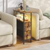 local-goods-image-20237f5034-556a2597-9d0d-479b-8281-99e23c88c52c_1600x1600.jpeg.format WHONLINE Narrow End Table Living Room with Charging Station, Skinny Side Table with Fabric Drawers, Slim LED Nightstand for Bedroom, Small Spaces, Couch, Rustic Brown