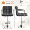 local-goods-image-20237f5034-69bd6e85-c953-469b-adea-ea3a871d740d_1000x1000.jpeg.format Costoffs 2pcs PU Leather Bar Stools Adjustable Swivel Stools Kitchen Chairs with Large Steel Base, Backrests & Footrest for Dining Room, Kitchen Island, Home Bar Counter, Christmas Gift