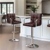 local-goods-image-20237f5034-85105ad2-ee4e-4c7d-a86d-2b940cec135a_1000x1000.jpeg.format Costoffs 2pcs PU Leather Bar Stools Adjustable Swivel Stools Kitchen Chairs with Large Steel Base, Backrests & Footrest for Dining Room, Kitchen Island, Home Bar Counter, Christmas Gift