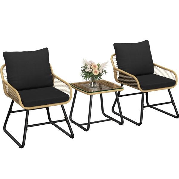 local-goods-image-2029de4b78-05dda40c-7873-4c97-a12b-61897e506e4d_1000x1000.jpeg.format Costoffs 3pcs/4pcs Boho Patio Furniture Sets: Outdoor Wicker Bistro & Conversation Sets with Cushions for Balcony, Porch, Backyard, and Garden, Stylish and Comfortable Outdoor Patio Furniture, Cream/Black